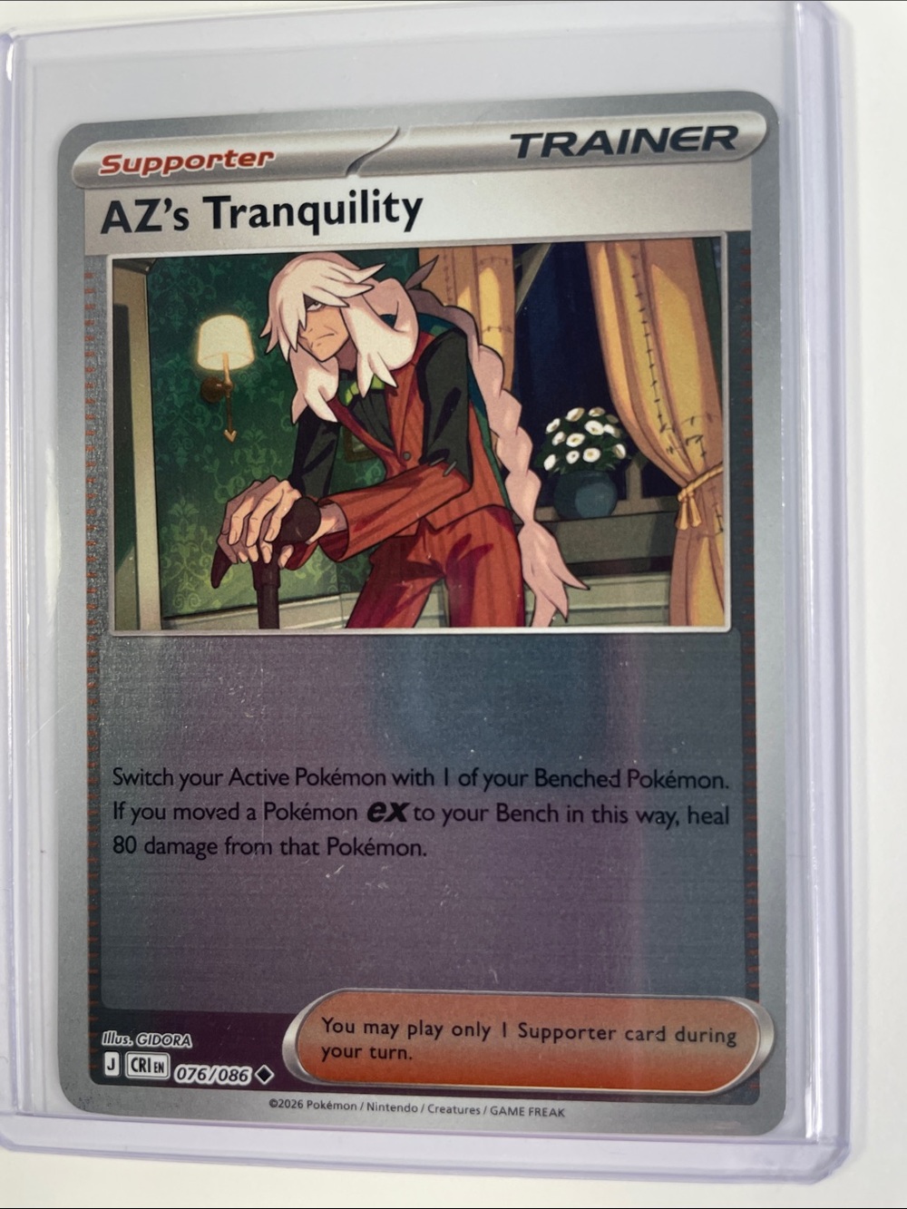 Pokemon AZ's Tranquility Trainer Card - Silver, Green, Brown